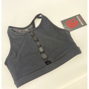 Born Primitive Sports Bra NWT Size XS - Black Color Mesh Back Peek A Boo Front
